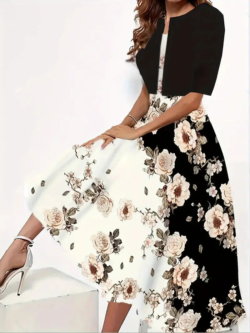 Schickes Damen Sommerkleid Mit Blazer | Midi