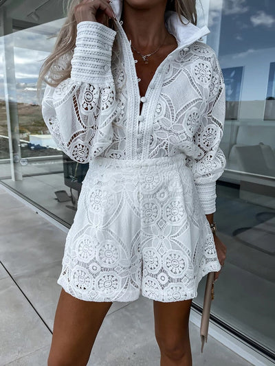 Boho Chic Sommer-Set – Leichtes Top & Shorts für Damen