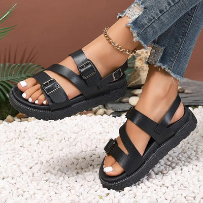 Bequeme vegane Sandalen für Senioren mit rutschfester Sohle – Caitlyn