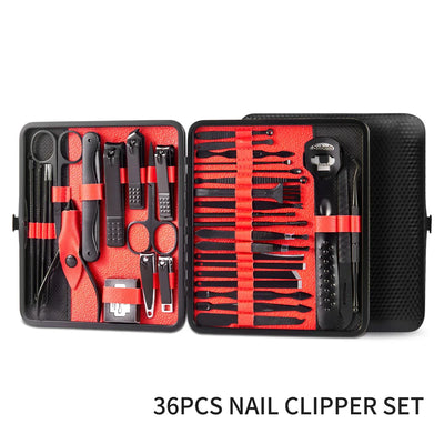 Avelena | 4/36 Stk Nageltrimmer Maniküre-Werkzeug Set - Tragbares Pflege Kit