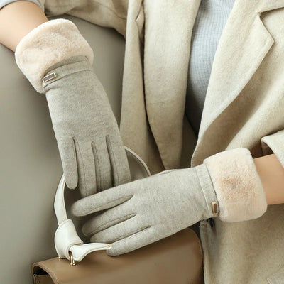 Avelena | Winter Damen Touchscreen Handschuhe - Fleecefutter