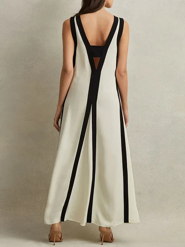 Sheila - Elegantes ärmelloses, rückenfreies Maxikleid