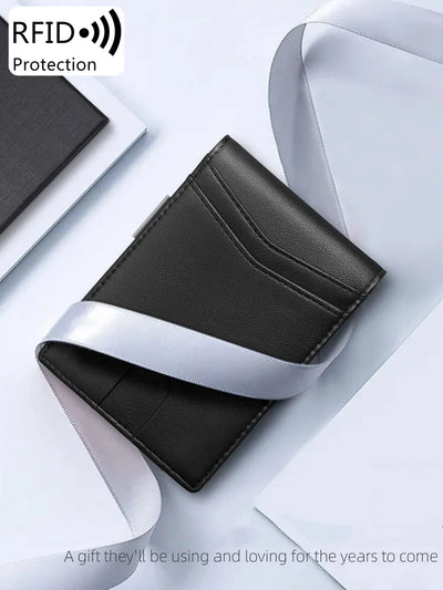 Avelena | Ultra-Dünne Rfid-Blockierende Herrenbörse 12-Karten Minimalistischer Tragbarer Halter