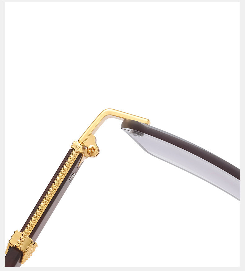 Rahmenlose quadratische Brille