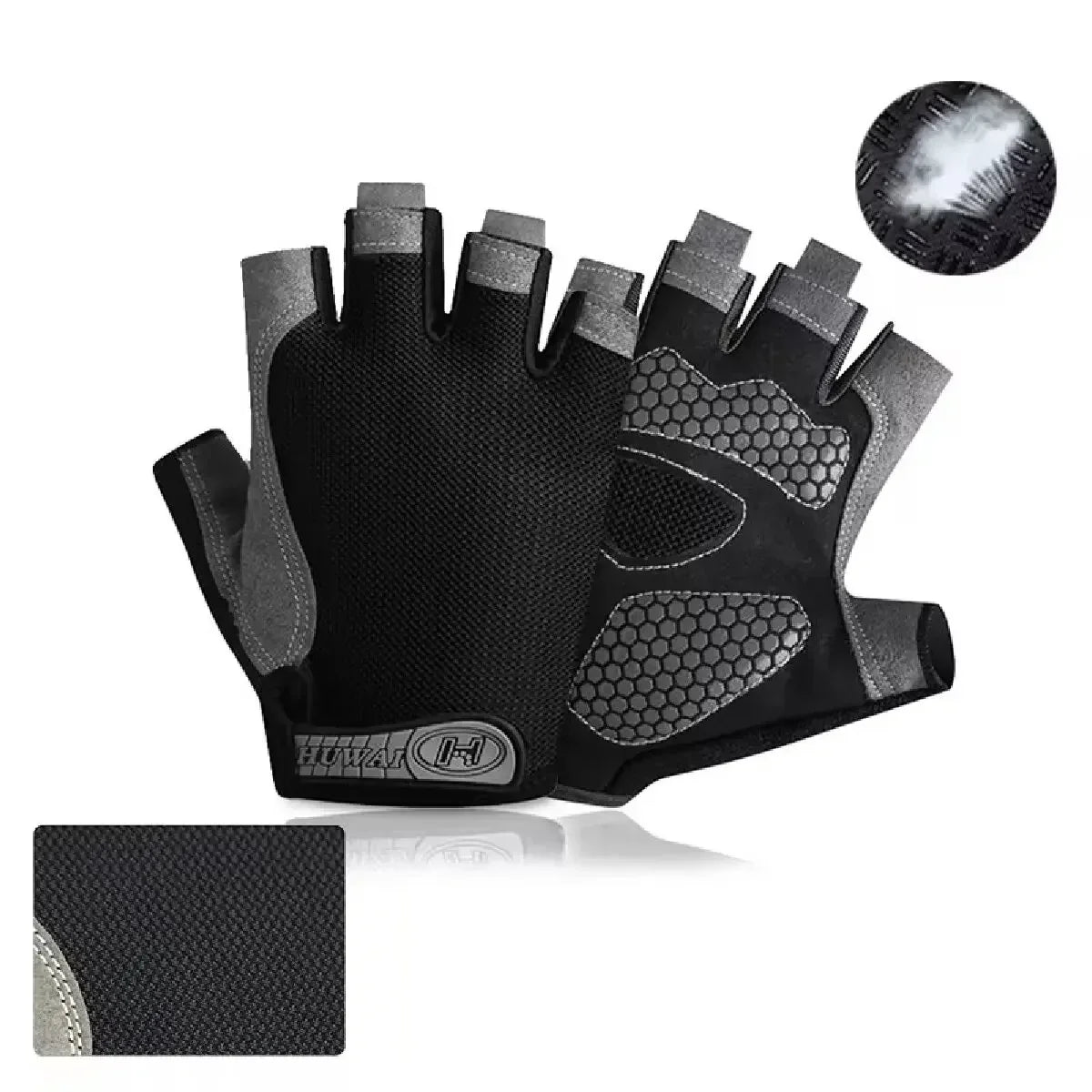 Avelena | Atmungsaktive Halb-Finger Radfahren & Fitness Handschuhe - Rutschfestes Design