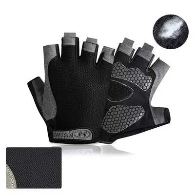 Avelena | Atmungsaktive Halb-Finger Radfahren & Fitness Handschuhe - Rutschfestes Design