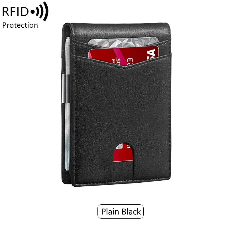 Avelena | Ultra-Dünne Rfid-Blockierende Herrenbörse 12-Karten Minimalistischer Tragbarer Halter