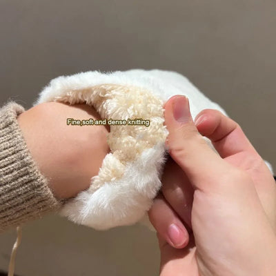 Avelena | Damen Plüsch Bärenpfote Handschuhe - Flauschige Warme Vollfinger Tierhandschuhe