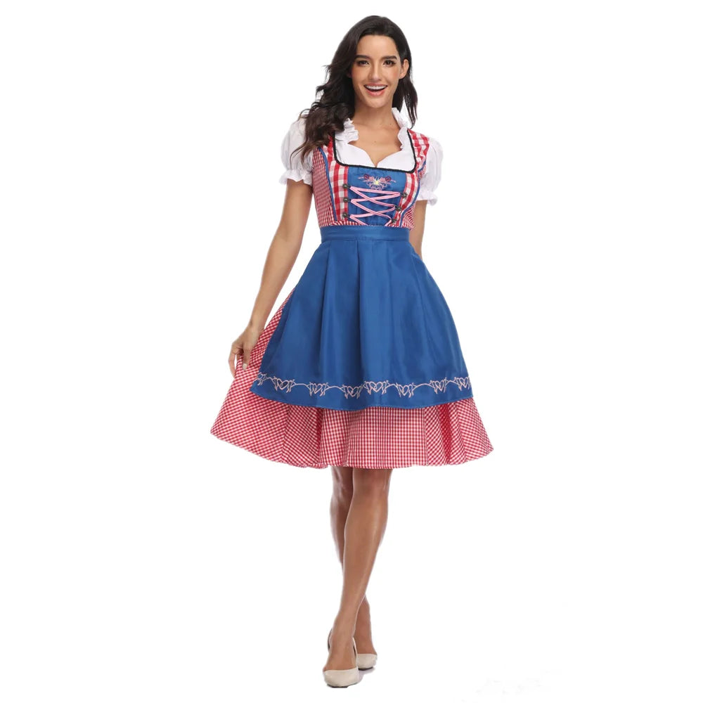 Damen Traditionell Oktoberfest Dirndl Kleid