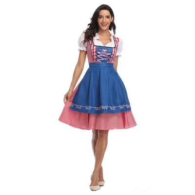 Damen Traditionell Oktoberfest Dirndl Kleid
