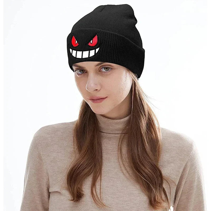 Avelena | Unisex Comic Bestickte Strickmütze für Cosplay