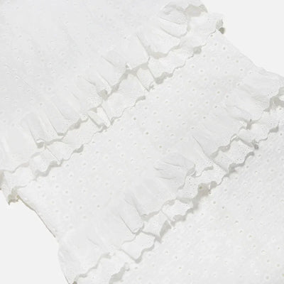 Stilvolles Besticktes Camisole Maxikleid in Weiß – Alina