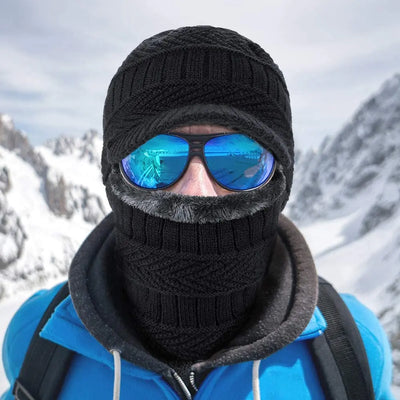 Avelena | Unisex Wollschal Balaclava Maske Mütze Strickmützen Hut