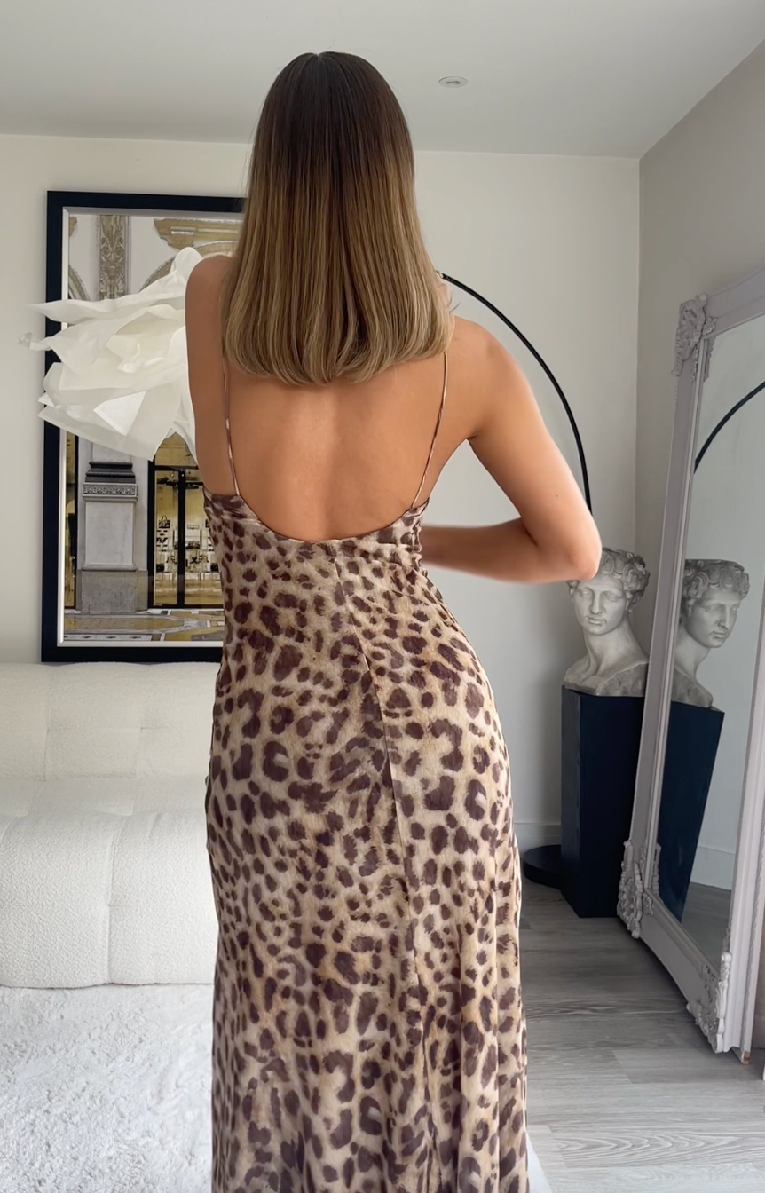 Elegantes Abendkleid Damen – Satin Look, Rückenfrei, Schwarz