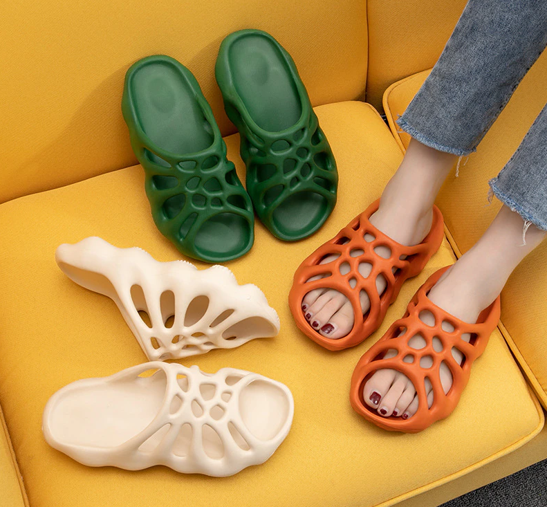 Katrina - Modische Cut-Out Plateau Pantoletten Erhöhter Komfort