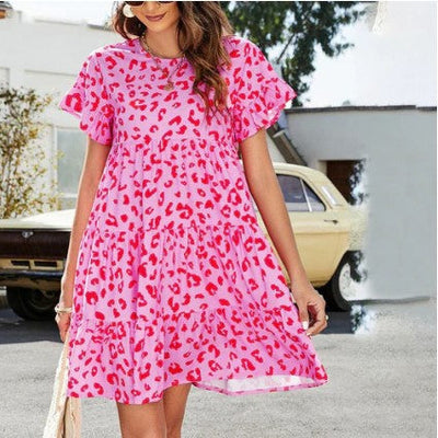 Deanna - Helles Buntes Damen Mini Kleid