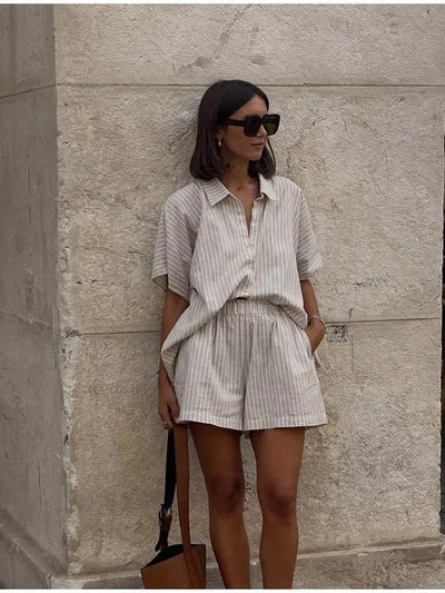 Xande | Zweiteiliges Set mit Streifenmuster