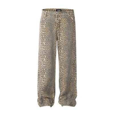 Alfie | Vintage Jahrhundert-Leopardenprint Jeans