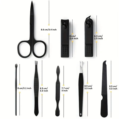 Avelena | 8-Teiliges Edelstahl-Nagelknipser- und Pedikürscheren-Set