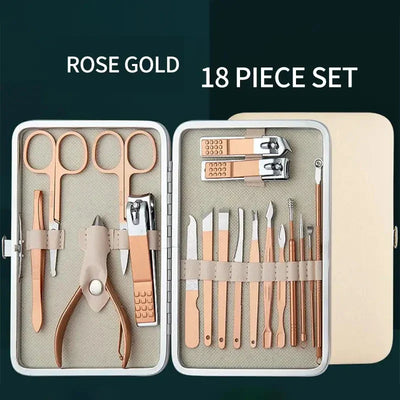 Avelena | Roségold Edelstahl Maniküre Pediküre Set