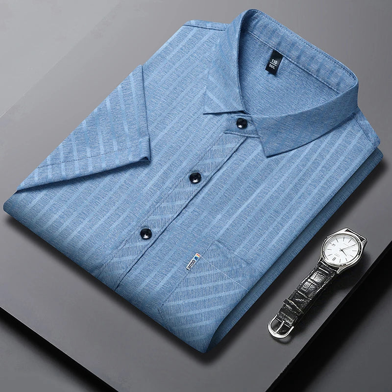 ROSSI ROMA | Business Polo mit Streifenmuster