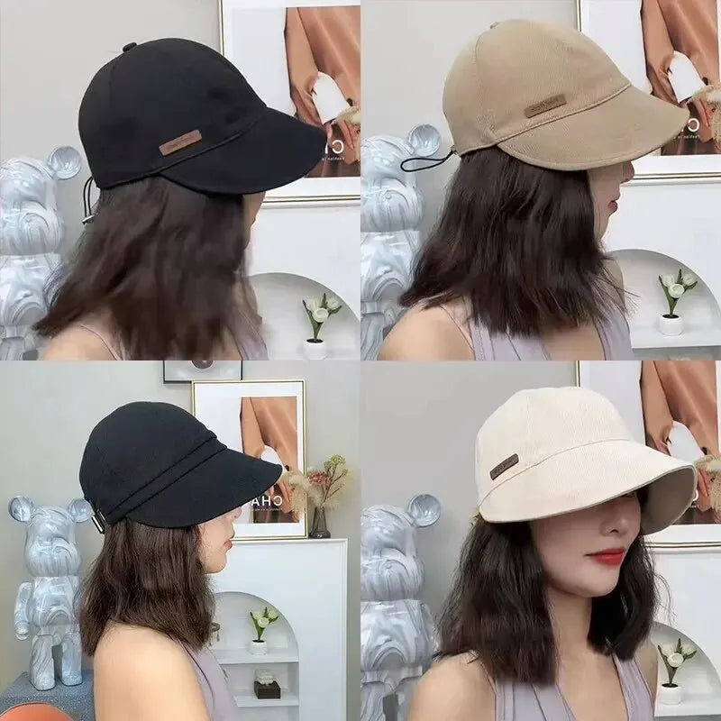 Avelena | Damen Faltbare Breitrandige Sonnenhut - Uv-Schutz Baumwolle Strandbucket Hat