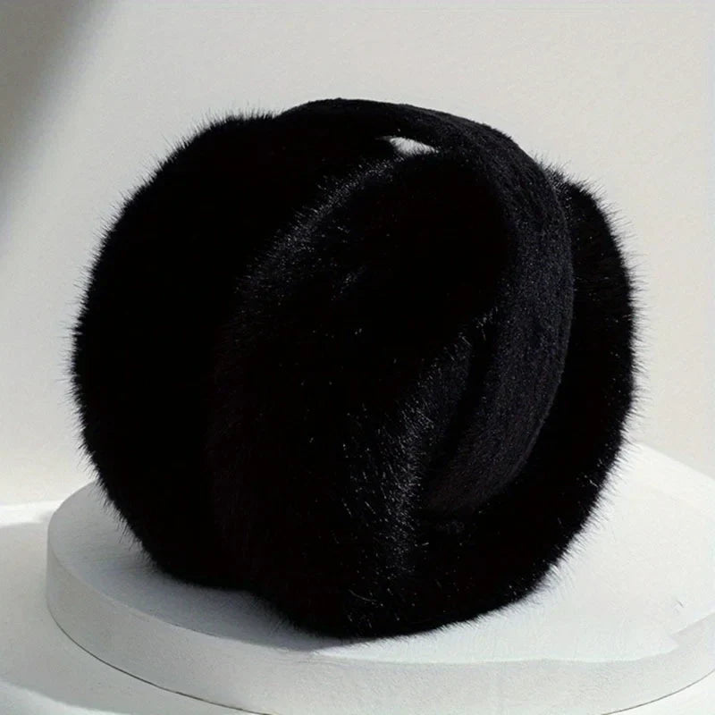 Avelena | Unisex Weiche Plüsch Winter Ohrwärmer - Modetrend C