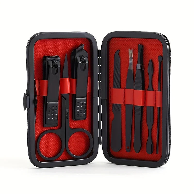 Avelena | 8-Teiliges Edelstahl-Nagelknipser- und Pedikürscheren-Set