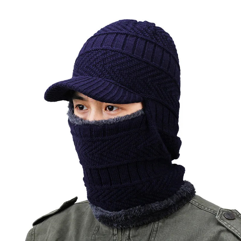 Avelena | Unisex Wollschal Balaclava Maske Mütze Strickmützen Hut