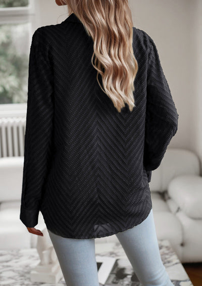 Emogin - Damen Bluse Schwarz Lässig Bequem