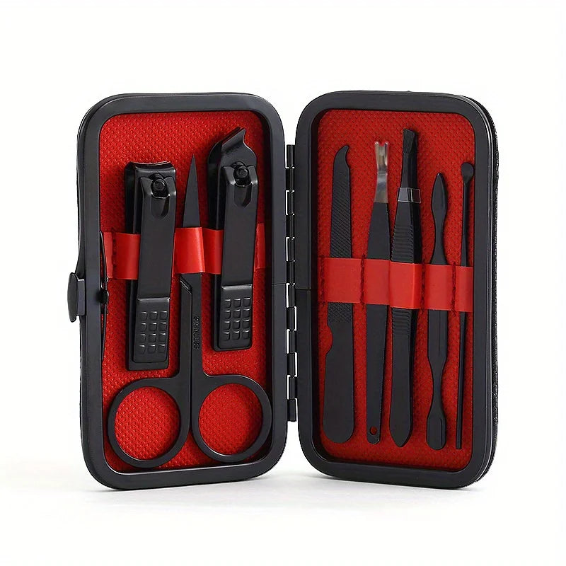 Avelena | 8-Teiliges Edelstahl-Nagelknipser- und Pedikürscheren-Set