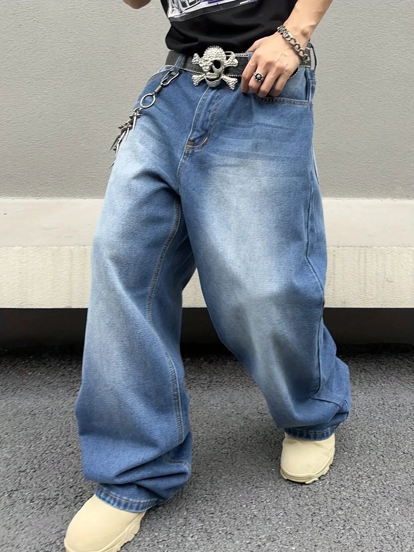 Modische Baggy Jeans für Herren | Weites Bein