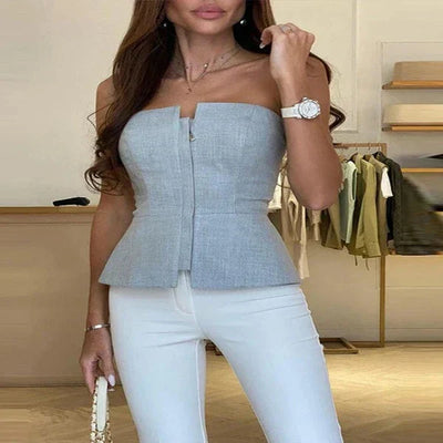 EleganzaCharm™ – Elegantes Trägerloses Damenoberteil