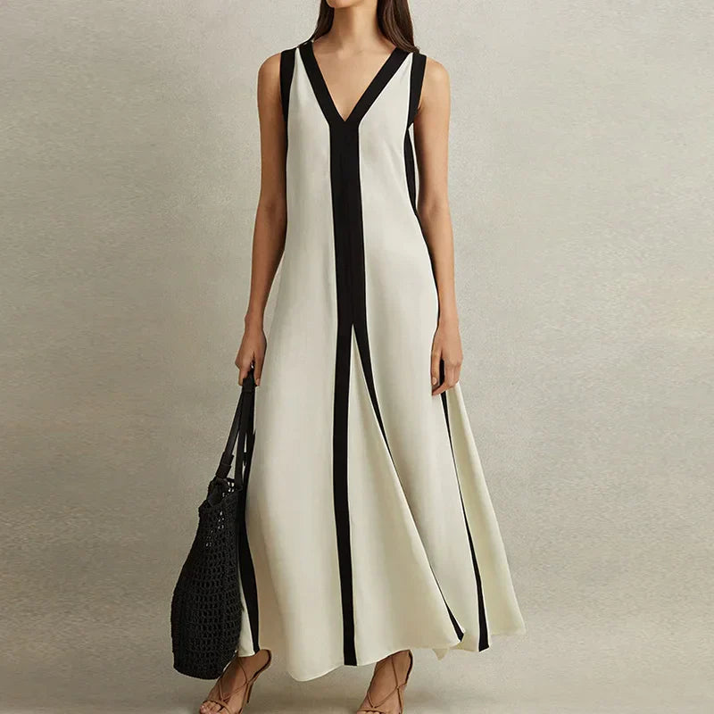 Sheila - Elegantes ärmelloses, rückenfreies Maxikleid