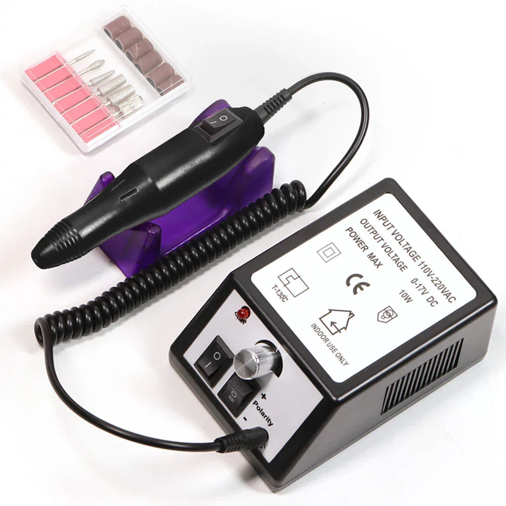 Avelena | Tragbares Elektrisches Nagelbohrmaschinen-Set - Gel Polish Entferner