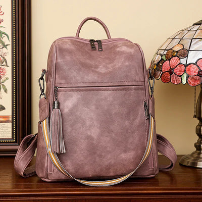 NAOMY | DIEBSTAHLSICHERER LEDERRUCKSACK