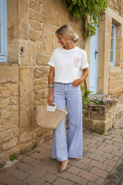 Jaycee | T-Shirt Vogel - ecru