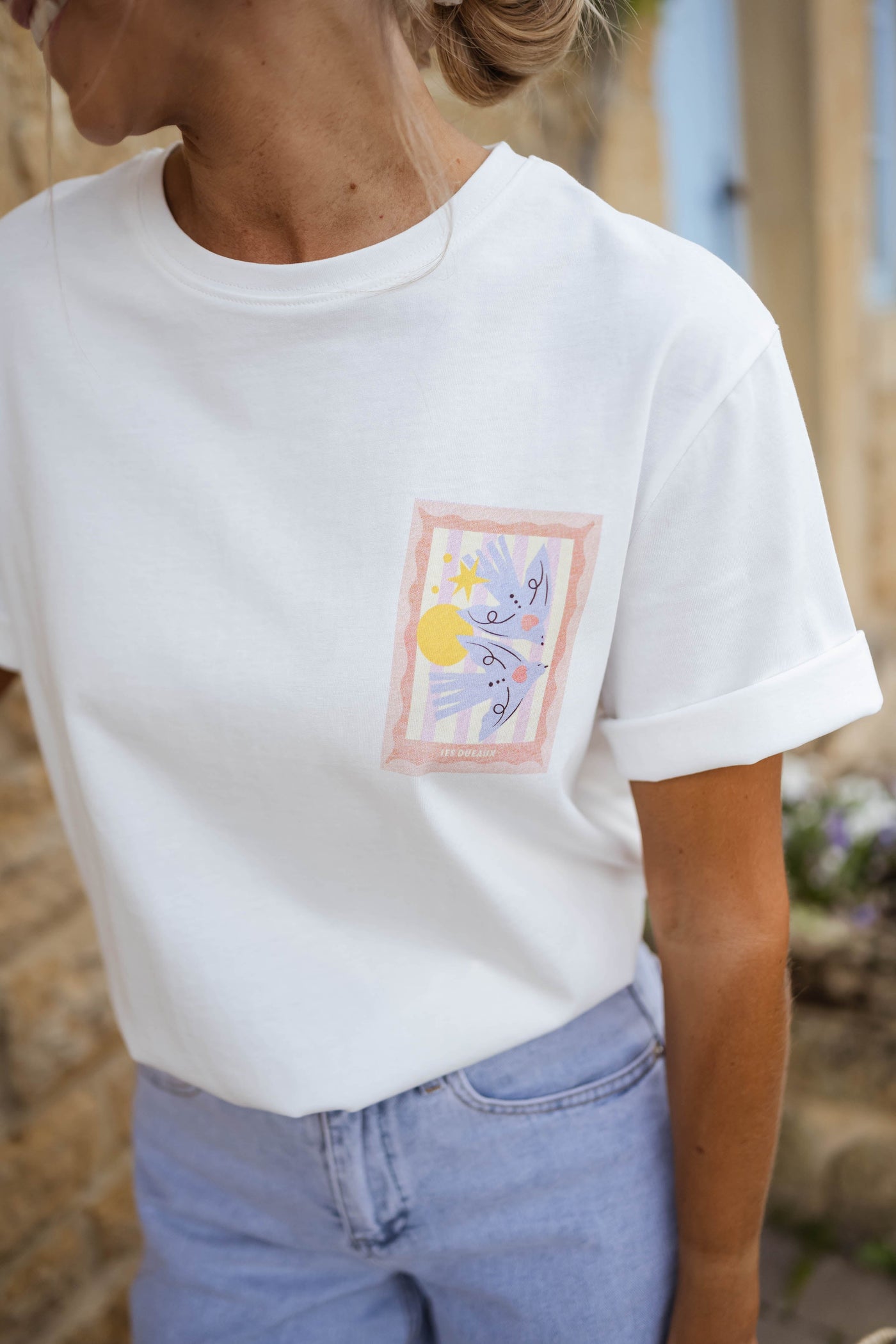 Jaycee | T-Shirt Vogel - ecru