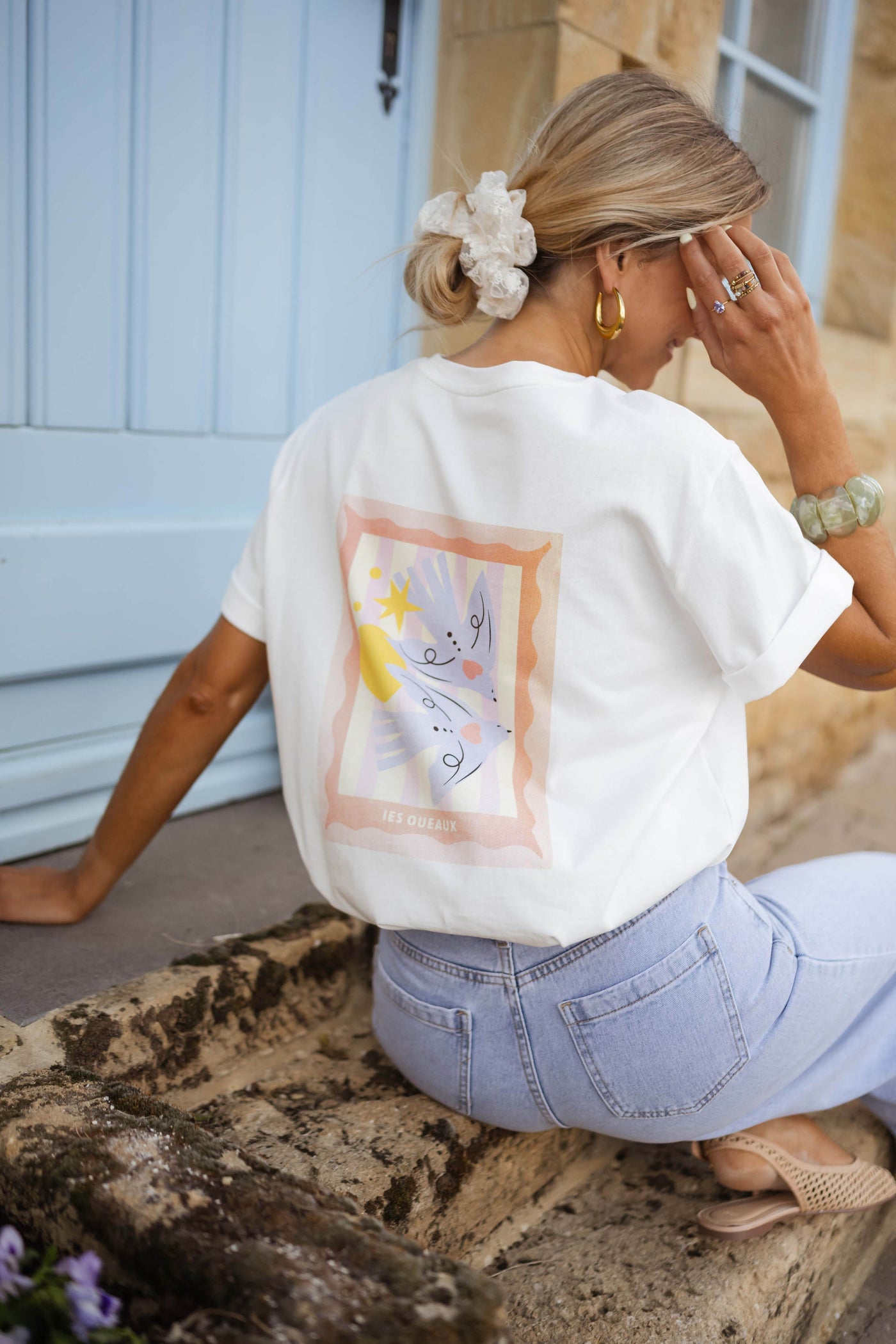 Jaycee | T-Shirt Vogel - ecru