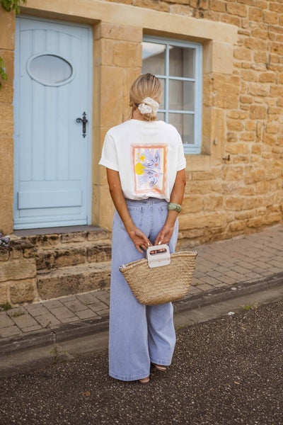 Reuben | T-Shirt Vogel - ecru