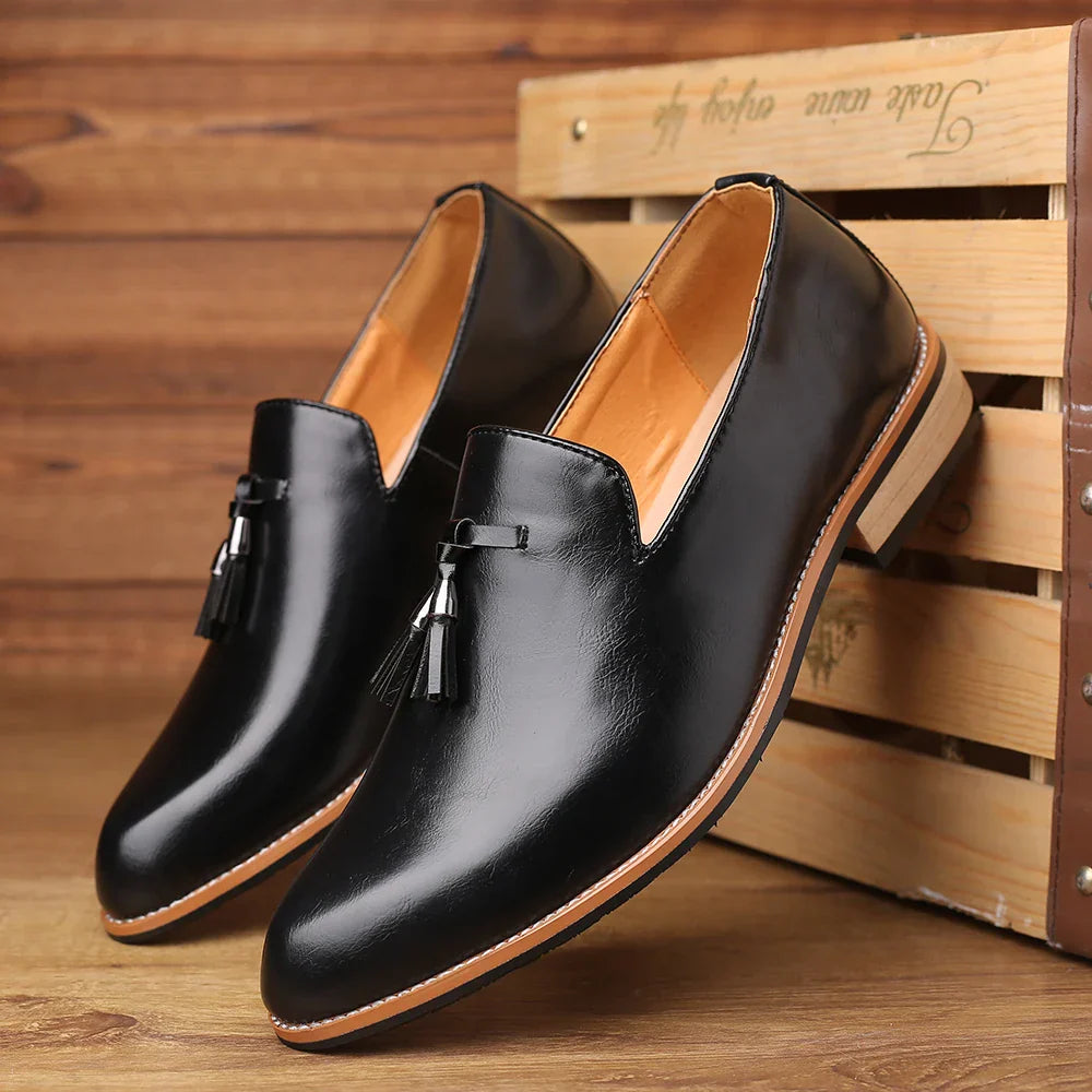 Elegante Herren Leder Loafer