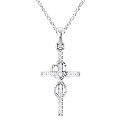 Elegantes Damen Kreuz Anhänger