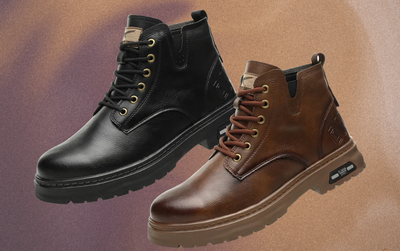 Hochwertige Herren Schnürstiefel mit Reißverschluss