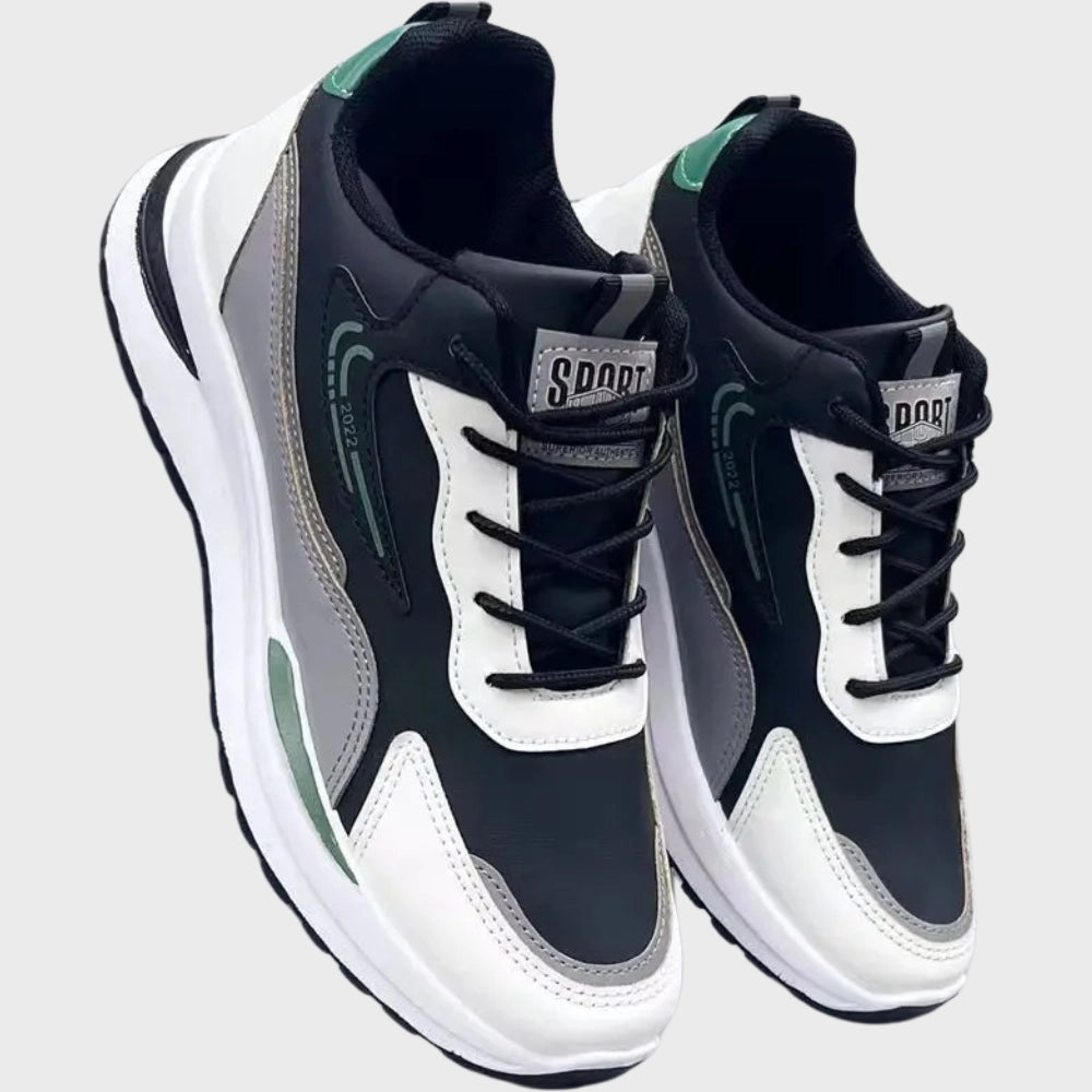 NetzRunner™ | Limited Edition Black White Green Mesh Sports Shoes