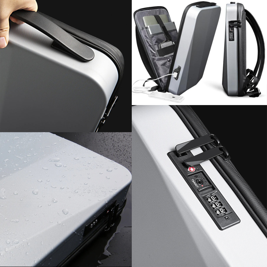 Geräumiger Herren-Rucksack mit Ladeanschluss | Hartschale