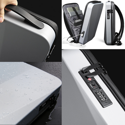 Geräumiger Herren-Rucksack mit Ladeanschluss | Hartschale