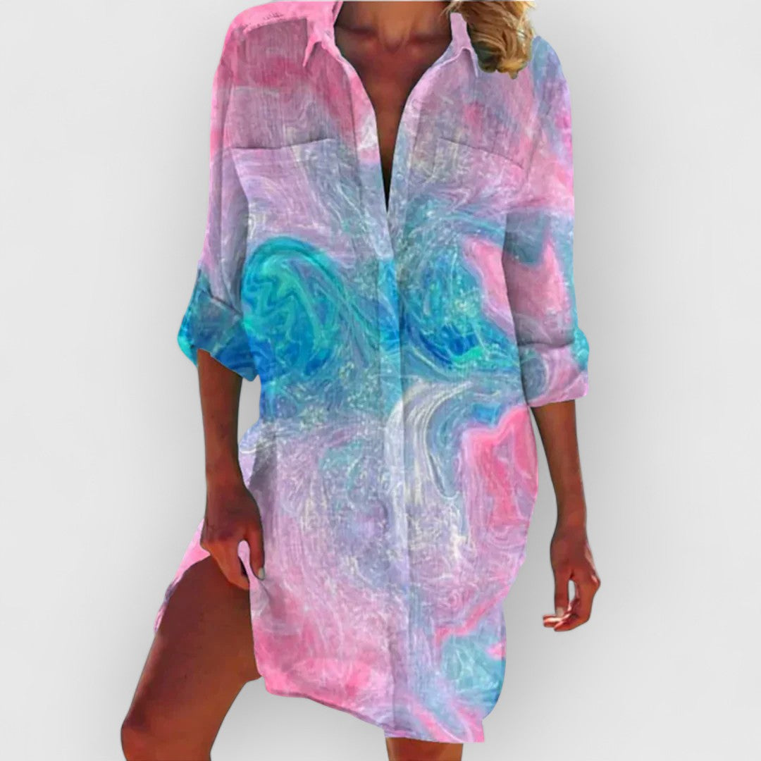 Violet | Farbenfrohes Kleid aus edlen Materialien