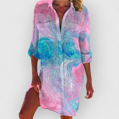 Violet | Farbenfrohes Kleid aus edlen Materialien