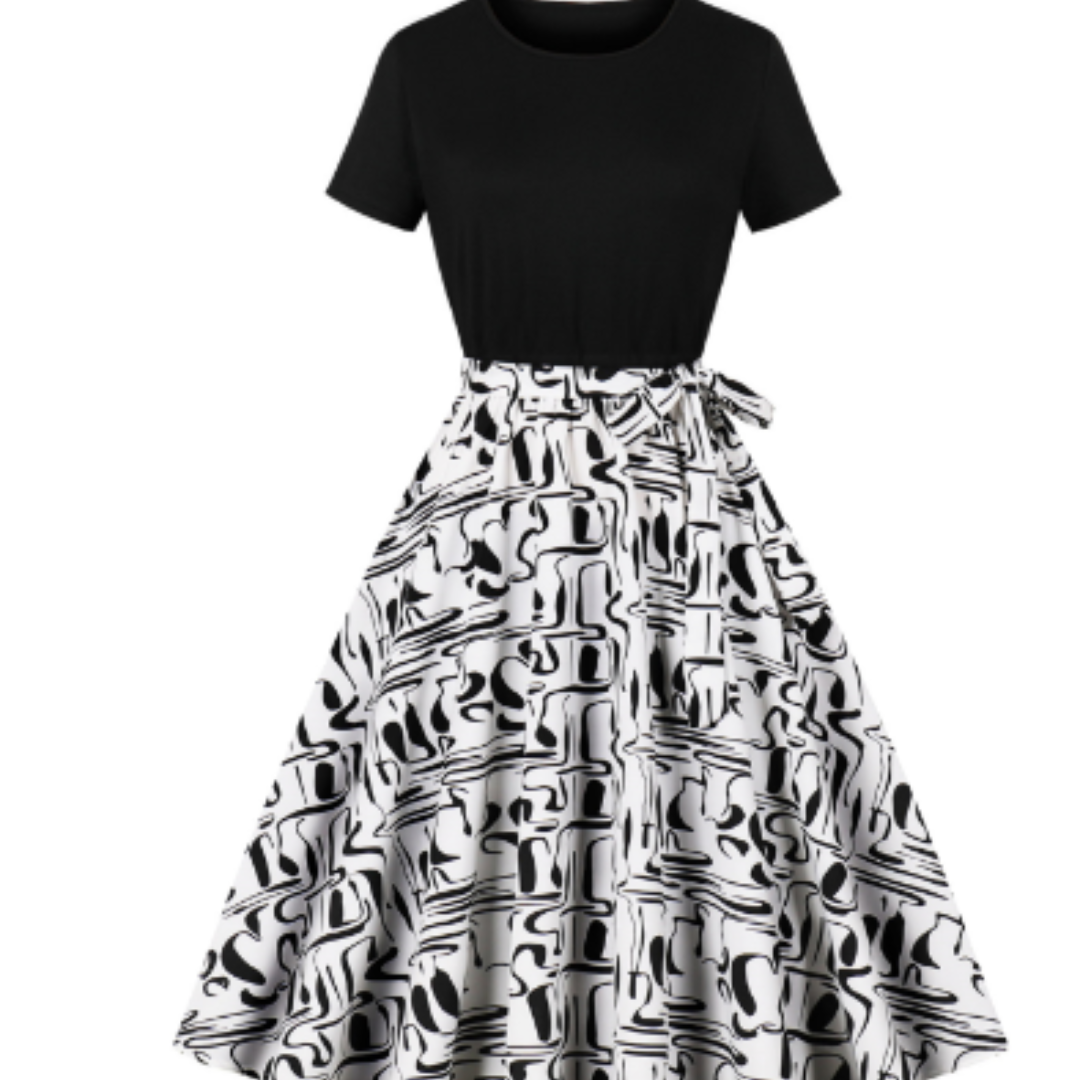 Nerys | Jahrgang Pünktchenkleid Für Damen