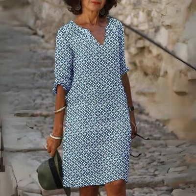 Hélène | Schicker Leichter Fluss Damen Midikleid